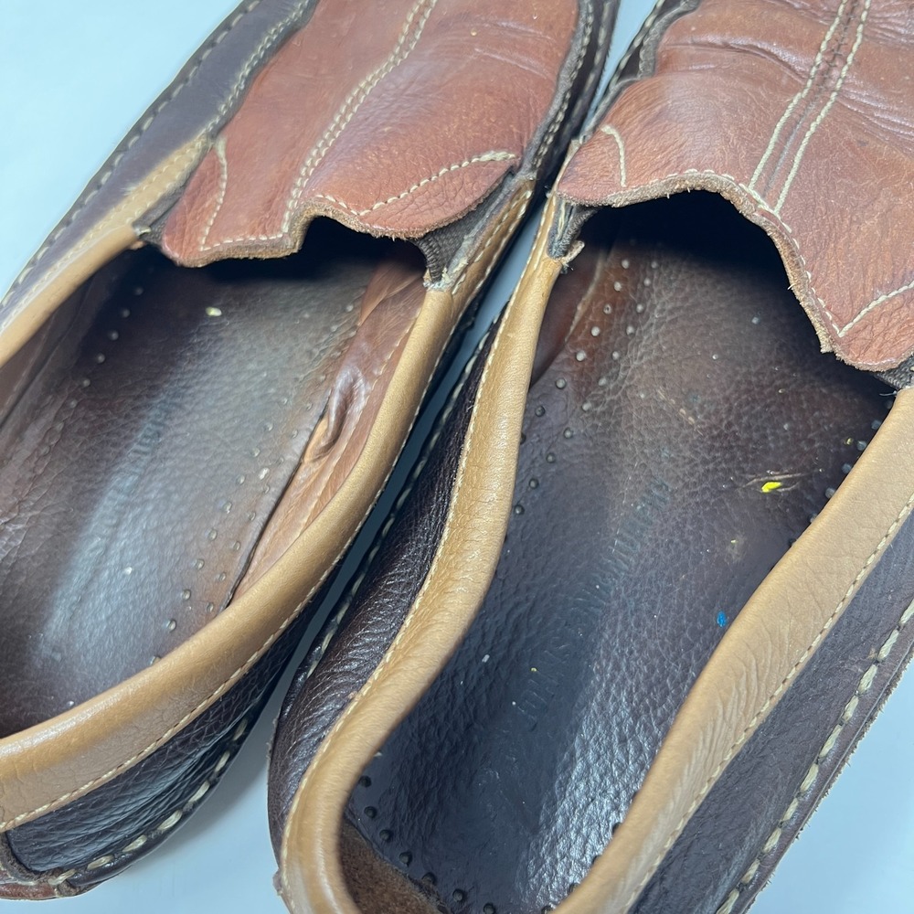 Johnston Murphy Men's Slip-On Leather Brown Tri Tone Loafers Size 9-1/2 #208519 - Picture 9 of 10
